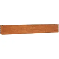 vidaXL Hochbeet Rostig 320x40x45 cm Cortenstahl