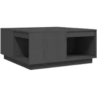 vidaXL Couchtisch Grau 80x81x36,5 cm Massivholz Kiefer