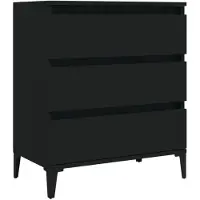 vidaXL Sideboard Schwarz 60x35x70 cm Holzwerkstoff