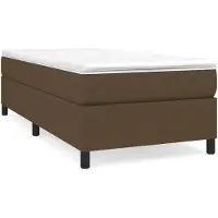 vidaXL Boxspringbettgestell Dunkelbraun 90x190 cm Stoff