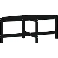 vidaXL Couchtisch Schwarz 118x63x45 cm Massivholz Kiefer