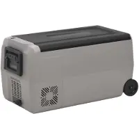 vidaXL Kühlbox mit Rollen und Griff Schwarz & Grau 36 L PP & PE