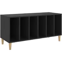 vidaXL Plattenschrank Schwarz 100x38x48 cm Holzwerkstoff