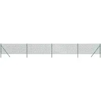vidaXL Maschendrahtzaun Grün 0,8x10 m