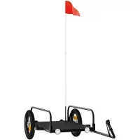vidaXL Fahrradanhänger Schwarz 122x53x31 cm Eisen