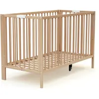 AT4 - Klappbares Babybett Holz 60x120 FOLDO Buche lackiert