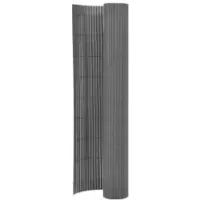 vidaXL Gartenzaun Doppelseitig 110x500 cm Grau