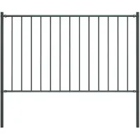 vidaXL Zaunelement Woerden mit Pfosten Stahl 1,7 x 1,25 m Anthrazit
