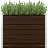 vidaXL Hochbeet Braun 100 x 100 x 77 cm Verzinkter Stahl