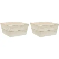 vidaXL Gartentische 2 Stk. 60x60x30 cm Imprägniertes Fichtenholz