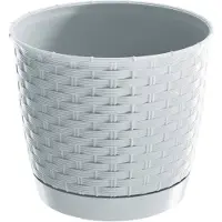 Prosperplast - RATOLLA ROUND 2,8L Blumentopf - 19x19x16,5cm in Weiß farbe