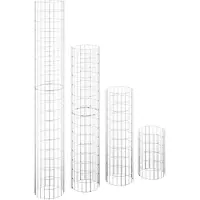 vidaXL Gabionen-Hochbeete 4 Stk. Rund Ø30x50/100/150/200 cm