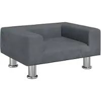 vidaXL Hundebett Dunkelgrau 50x40x26,5 cm Samt