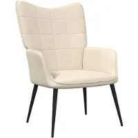 vidaXL Relaxsessel Creme Stoff