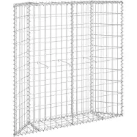 vidaXL Gabionen-Hochbeet Trapezform Verzinkter Stahl 100x20x100 cm