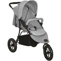vidaXL Kinderwagen Hellgrau Stahl