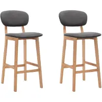 vidaXL Barhocker 2 Stk. Dunkelgrau Stoff