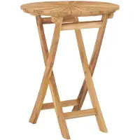 vidaXL Gartentisch Klappbar Ø 60 cm Massivholz Teak