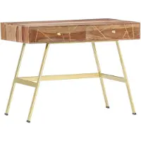 vidaXL Schreibtisch mit Schubladen 100x55x75 cm Massivholz Akazie