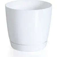 Prosperplast Flowerpot Coubi Round P 24x24x22 Cm Weiß