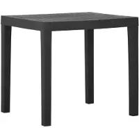 vidaXL Gartentisch Grau 79x65x72 cm Kunststoff