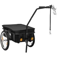vidaXL Fahrradanhänger und Handwagen 155x60x83 cm Stahl Schwarz