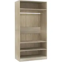 vidaXL Kleiderschrank Sonoma-Eiche 100x50x200 cm Holzwerkstoff