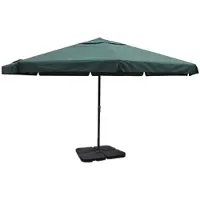 vidaXL Sonnenschirm Aluminium Tragbarer Sonnenschirmständer Grün