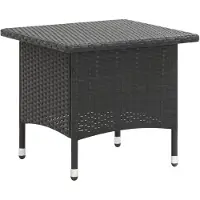 vidaXL Beistelltisch Schwarz 50x50x47 cm Poly Rattan