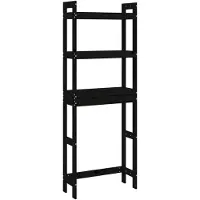vidaXL vidaXL-Toiletrek-63x26x171-cm-massiv-grünholz-schwarz