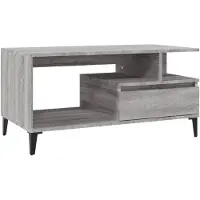 vidaXL Couchtisch Grau Sonoma 90x49x45 cm Holzwerkstoff