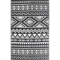 vidaXL Outdoor-Teppich ARAKIL Schwarz 190x290 cm PP