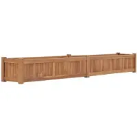 vidaXL Hochbeet 200x30x25 cm Massivholz Teak