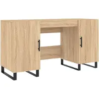 vidaXL Schreibtisch Sonoma-Eiche 140x50x75 cm Holzwerkstoff