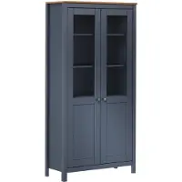 vidaXL Highboard Hill Grau 85x37x170,5 cm Massivholz Kiefer