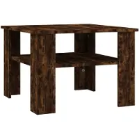 vidaXL Couchtisch Räuchereiche 60x60x42 cm Holzwerkstoff