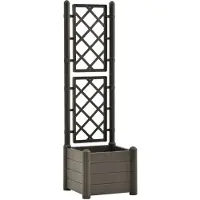 vidaXL Gartenpflanzer Mit Spalier Pp 43x43x142 Cm