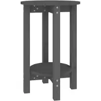 vidaXL Couchtisch Grau Ø 40x60 cm Massivholz Kiefer