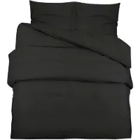 vidaXL Bettwäsche-Set Schwarz 135x200 cm Baumwolle