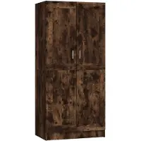 vidaXL Kleiderschrank Räuchereiche 82,5x51,5x180 cm Holzwerkstoff