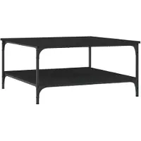 vidaXL Couchtisch Schwarz 80x80x40 cm Holzwerkstoff