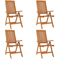 vidaXL Klappbare Gartenstühle 4 Stk. Massivholz Eukalyptus
