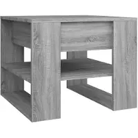 vidaXL Couchtisch Grau Sonoma 55,5x55x45 cm Holzwerkstoff