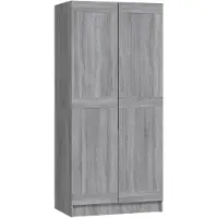 vidaXL Kleiderschrank Grau Sonoma 82,5x51,5x180 cm Holzwerkstoff