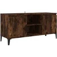 vidaXL TV-Schrank mit Metallbeinen Räuchereiche 103,5x35x50 cm