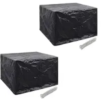 vidaXL Abdeckungen Für Gartenmöbel 113x113x73 Cm 2 Einheiten Person Poly Rattan 113x113x73 Cm
