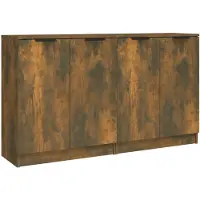 vidaXL Sideboards 2 Stk. Räuchereiche 60x30x70 cm Holzwerkstoff