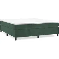 vidaXL Boxspringbettgestell Dunkelgrün 160x200 cm Samt
