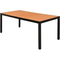 vidaXL Gartentisch Braun 185x90x74 cm Aluminium und WPC
