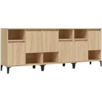 vidaXL Sideboards 3 Stk. Sonoma-Eiche 60x35x70 cm Holzwerkstoff